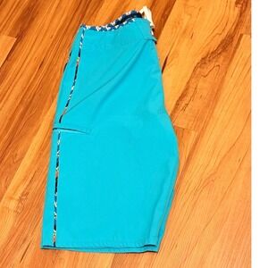 O'Neill Hybrid Swim Trunks Board Shorts Quick Dry Blue Accents Size 30